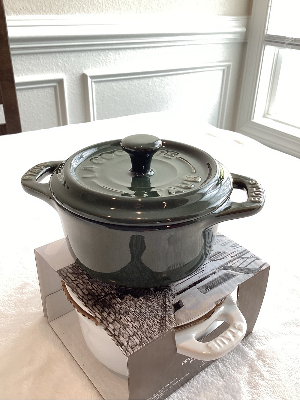 Staub Mini Round Cocotte Baking Dutch Oven New Hunter Green .25 Quart Zwilling